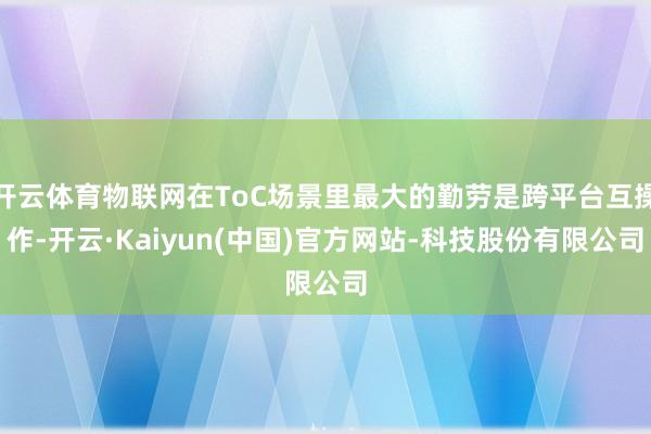 开云体育物联网在ToC场景里最大的勤劳是跨平台互操作-开云·Kaiyun(中国)官方网站-科技股份有限公司