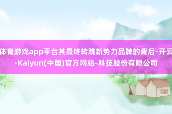 体育游戏app平台其最终转跳新势力品牌的背后-开云·Kaiyun(中国)官方网站-科技股份有限公司