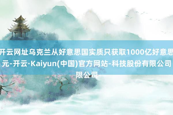 开云网址乌克兰从好意思国实质只获取1000亿好意思元-开云·Kaiyun(中国)官方网站-科技股份有限公司