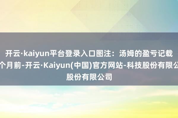 开云·kaiyun平台登录入口图注：汤姆的盈亏记载一个月前-开云·Kaiyun(中国)官方网站-科技股份有限公司
