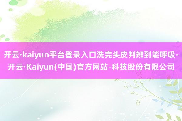 开云·kaiyun平台登录入口洗完头皮判辨到能呼吸-开云·Kaiyun(中国)官方网站-科技股份有限公司